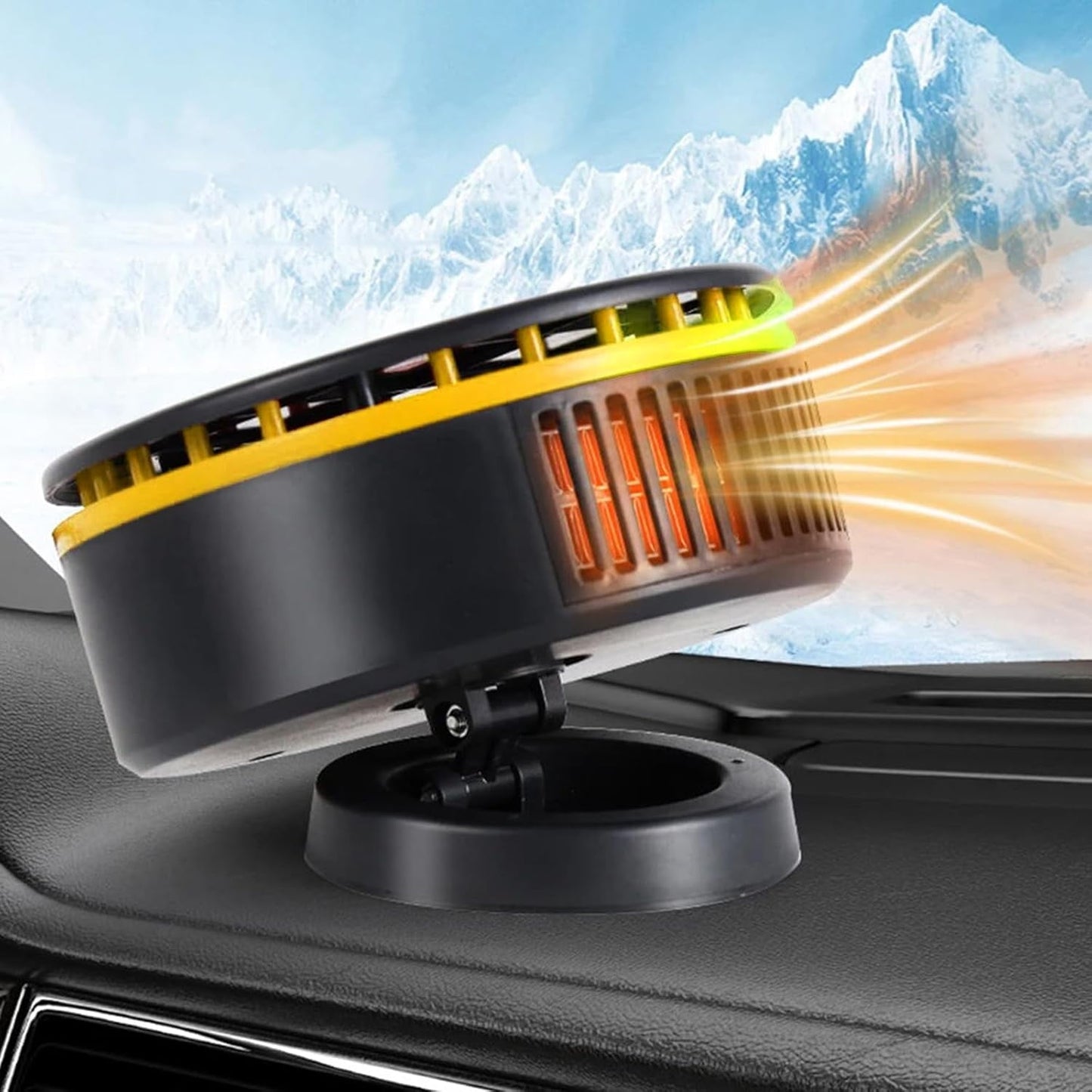 Portable Car Heater with Cooling Function Car Fan Heater 150W 12V Windshield Defroster Vehicle Demister Fast 2 in 1 Heating Cooling Dryer Auto 360 Rotate Heater Fan Car Heater Fan Plug-in Anti-Fog