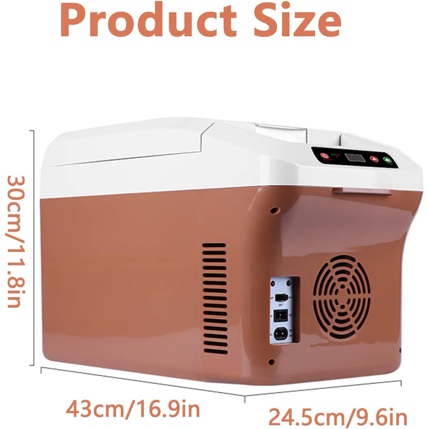 15L Car Refrigerator 12V/24V/110V Hot Cold Portable Electric Cool Box Mini Fridge Quiet Camping Freezer Vehicle Truck RV Boat Fast Cooling for Both Car And Home Use