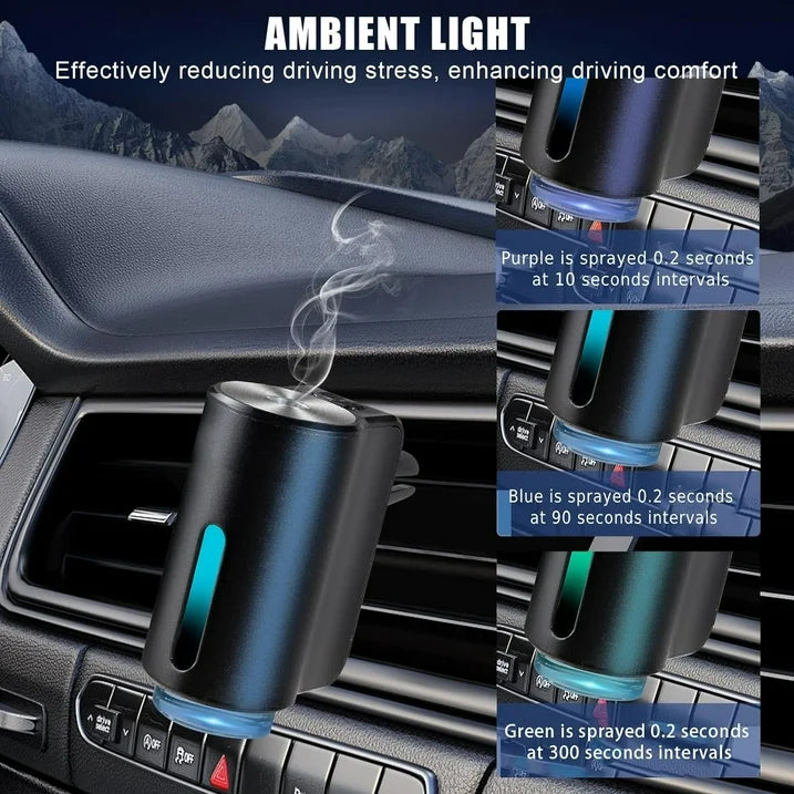 Car Aromatherapy Diffuser: Essential Oil Air Freshener and Humidifier for a Relaxing Drive Car Air Freshener Cool Mist Mini Portable Diffuser for Car Home Office Bedroom Black