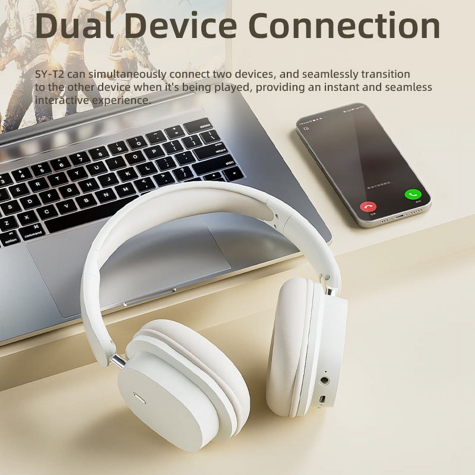 Wireless Bluetooth Headphones Over Ear Hi-Fi Stereo Wireless Headphones Foldable/Wired/Wireless with Microphone/TF Available for TV Travel Home Office Headset Quick Charge 20 Hours Playtime Blue