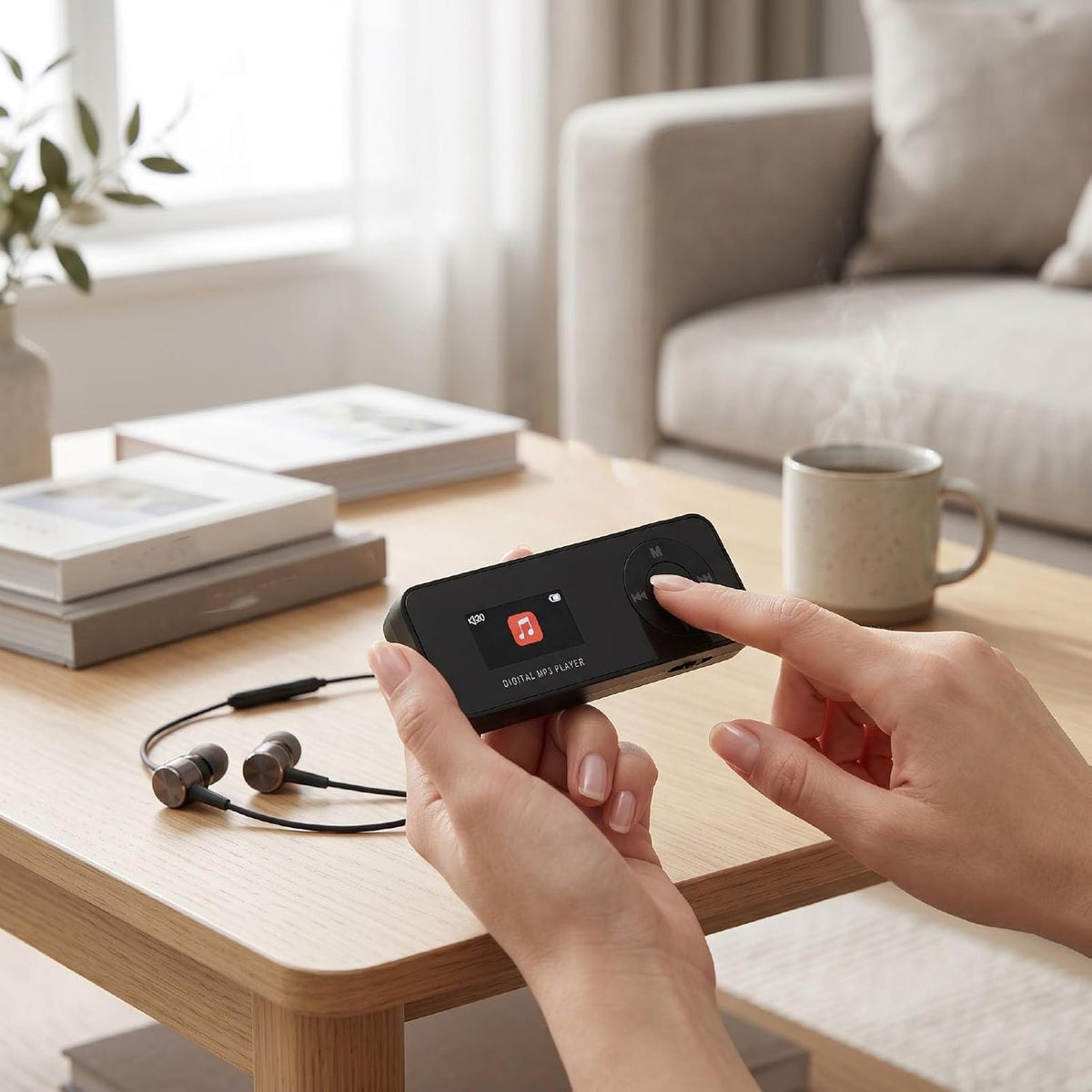 MUSICOZY Portable MP3 Player,Bluetooth 64GB MP3 Player with HD Speaker & Earphone, Mini HiFi Music Player,Built in Voice Recorder, FM Radio,eBook Reader Audio Players, Up to 128GB for Students Sports
