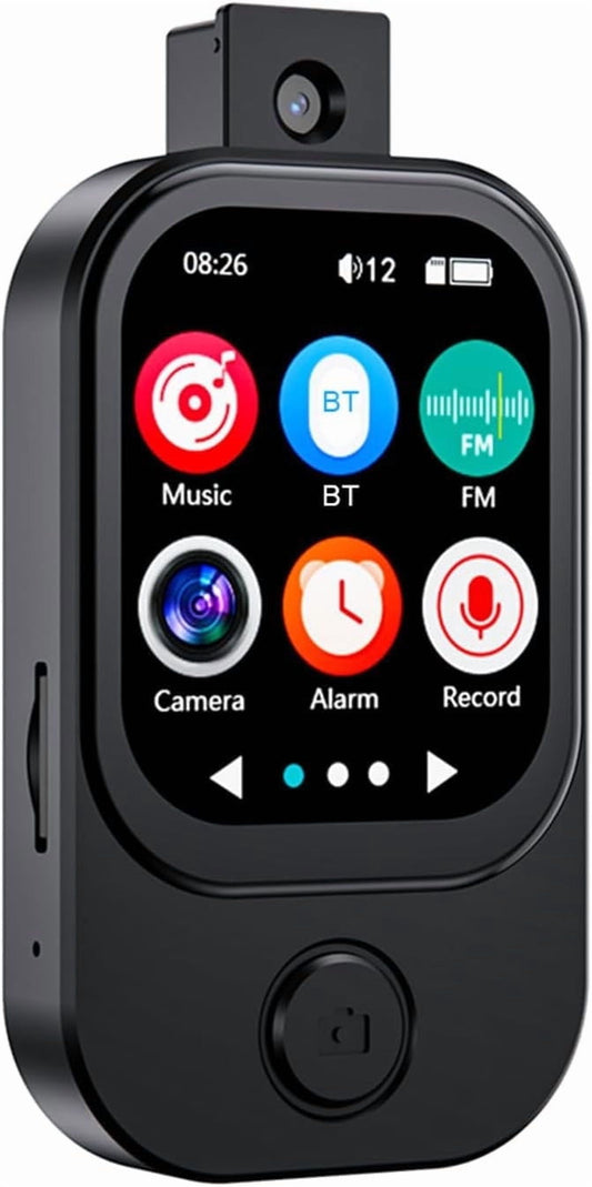 64GB Mini MP3 Player with Camera Bluetooth Mp3 Mp4 Music Player 2.0 IPS Touch Screen Android Player with Speaker FM Radio MP3 Player with E Book Alarm Clock Stopwatch Walkmen Player for Sports Travel