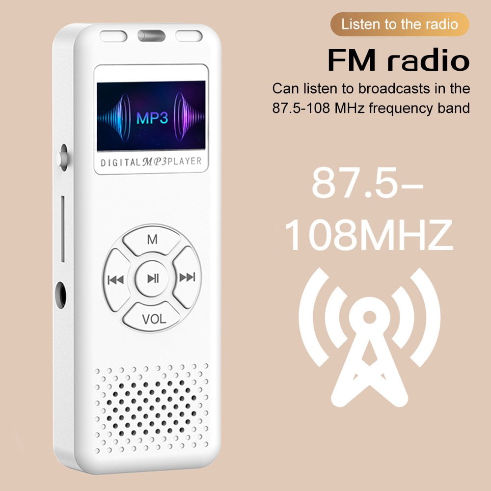 MUSICOZY 128GB MP3 Player Portable Music Player with Built-in Speaker Hi-Fi Lossless Sound Music MP3 Player for Voice Recorder FM Radio E-Book AB Repeat mode with Earphones for Kids Running Walking