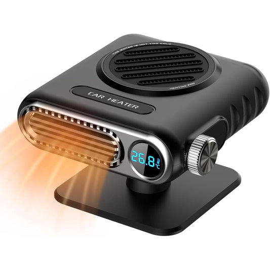 Portable Car Heaters For Vehiclem 24V Car Heater Auto Fan Heater LED Display Adjustable Temperature Fast Heating Car Defrost Defogger Vehicle Mounted Heater Car Windshield Defroster Demister
