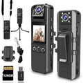 Body Camera with Audio and Video Recording  HD 1080P Body Cam with 180° Rotating Lens  6HR Battery  IR Cut Auto Night Vision  128GB Body Worn Camcorder  for Personal Civilians  Police Law Enforcement