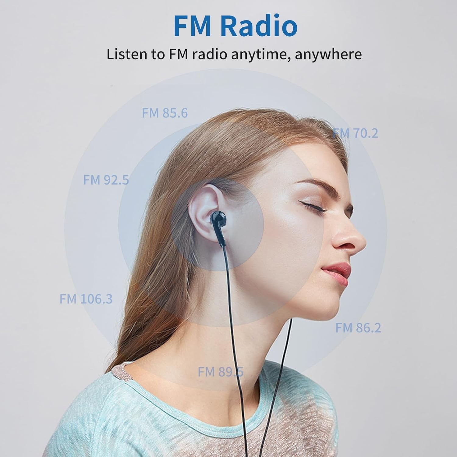 MP3 Player  Music Player with 64GB Micro SD Card  Earphone Build-in Speaker/Photo/Video Play/FM Radio/Voice Recorder/E-Book Reader  Supports up to 128GB for Kids Running Walking