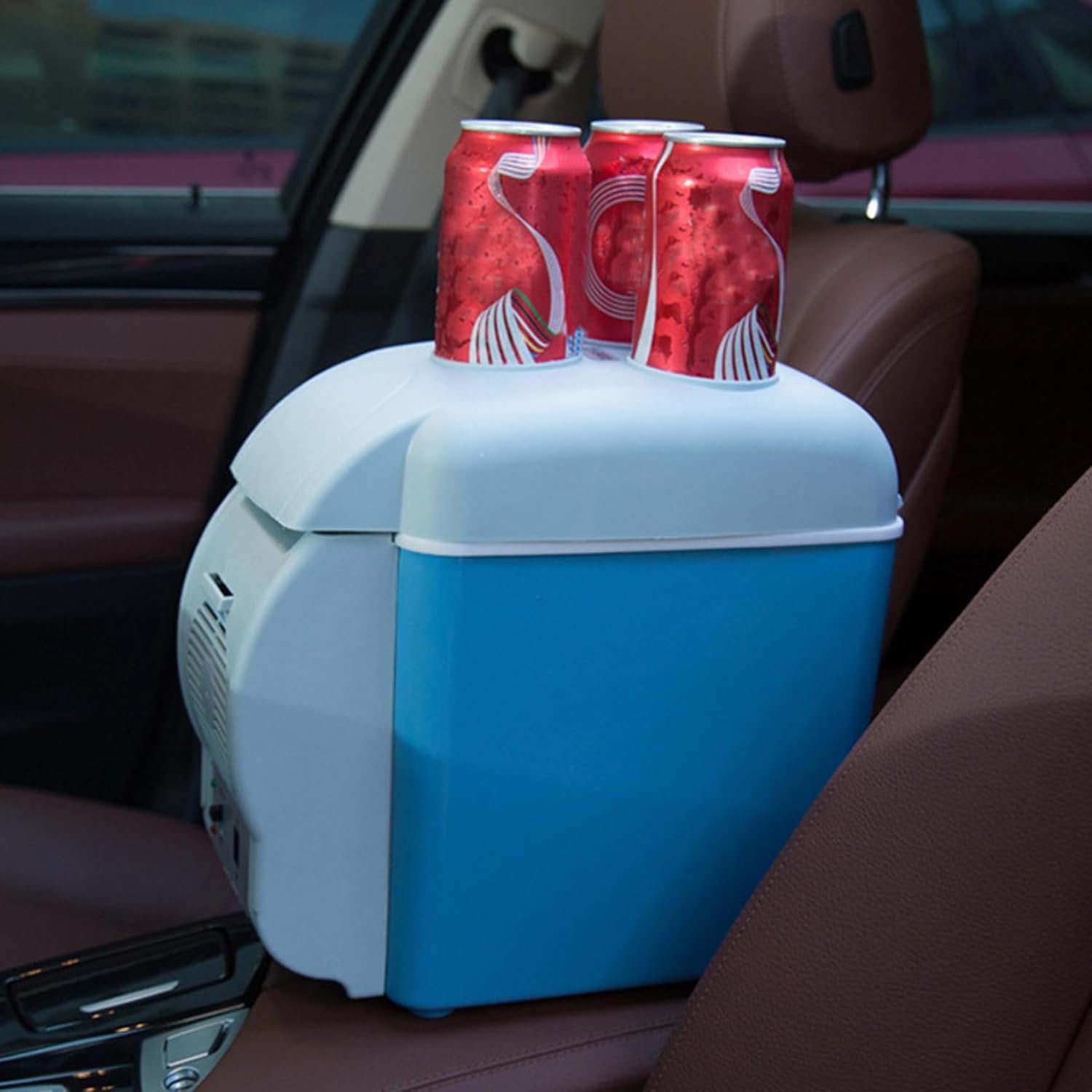 Mini Car Refrigerator 7.5L Car Fridge 12V DC Power Supply Cold Warm Dual Use Electric Cooler Summer Refrigeration Portable Low Noise Car Refrigerator for Cars Vehicles Trucks Car RV Camping Travel