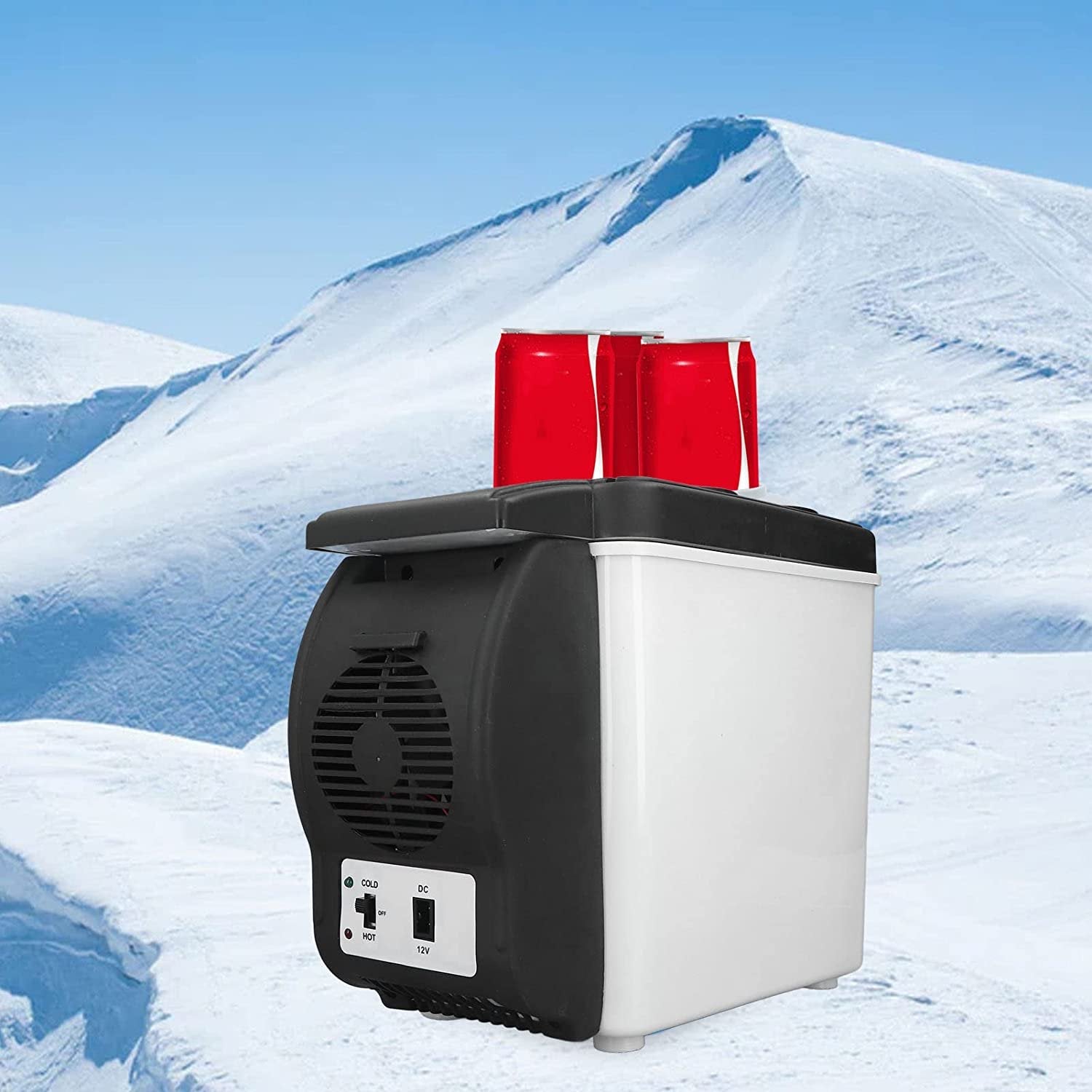 2 in 1 Car Refrigerator Mini 12V 6L Car Refrigerator with Cooler and Warmer Low Noise Cosmetic Food Fridge Fast Cooling Multifunctional Portable Freezer for Car RV Truck  Boat Van Travel Outdoor