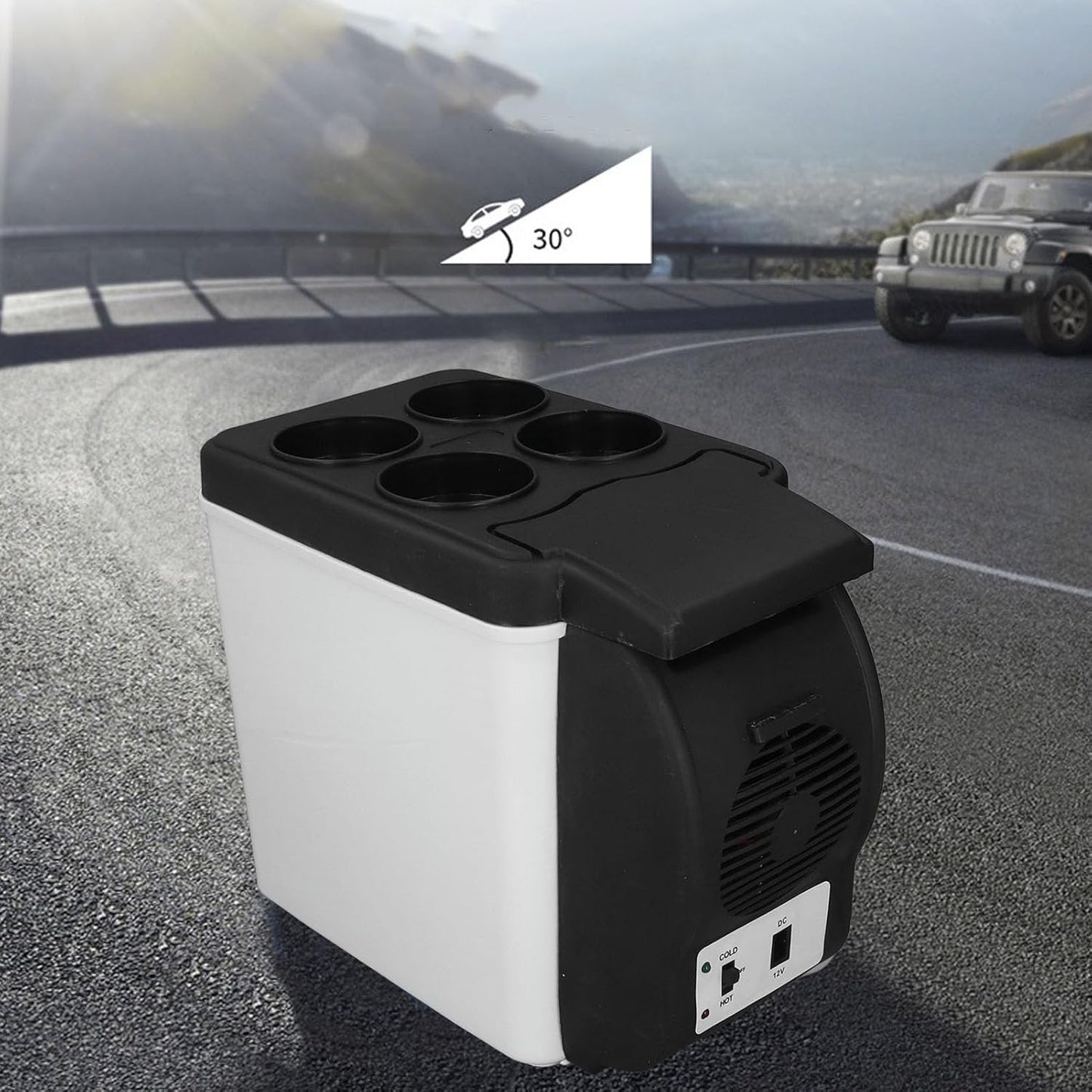 2 in 1 Car Refrigerator Mini 12V 6L Car Refrigerator with Cooler and Warmer Low Noise Cosmetic Food Fridge Fast Cooling Multifunctional Portable Freezer for Car RV Truck  Boat Van Travel Outdoor