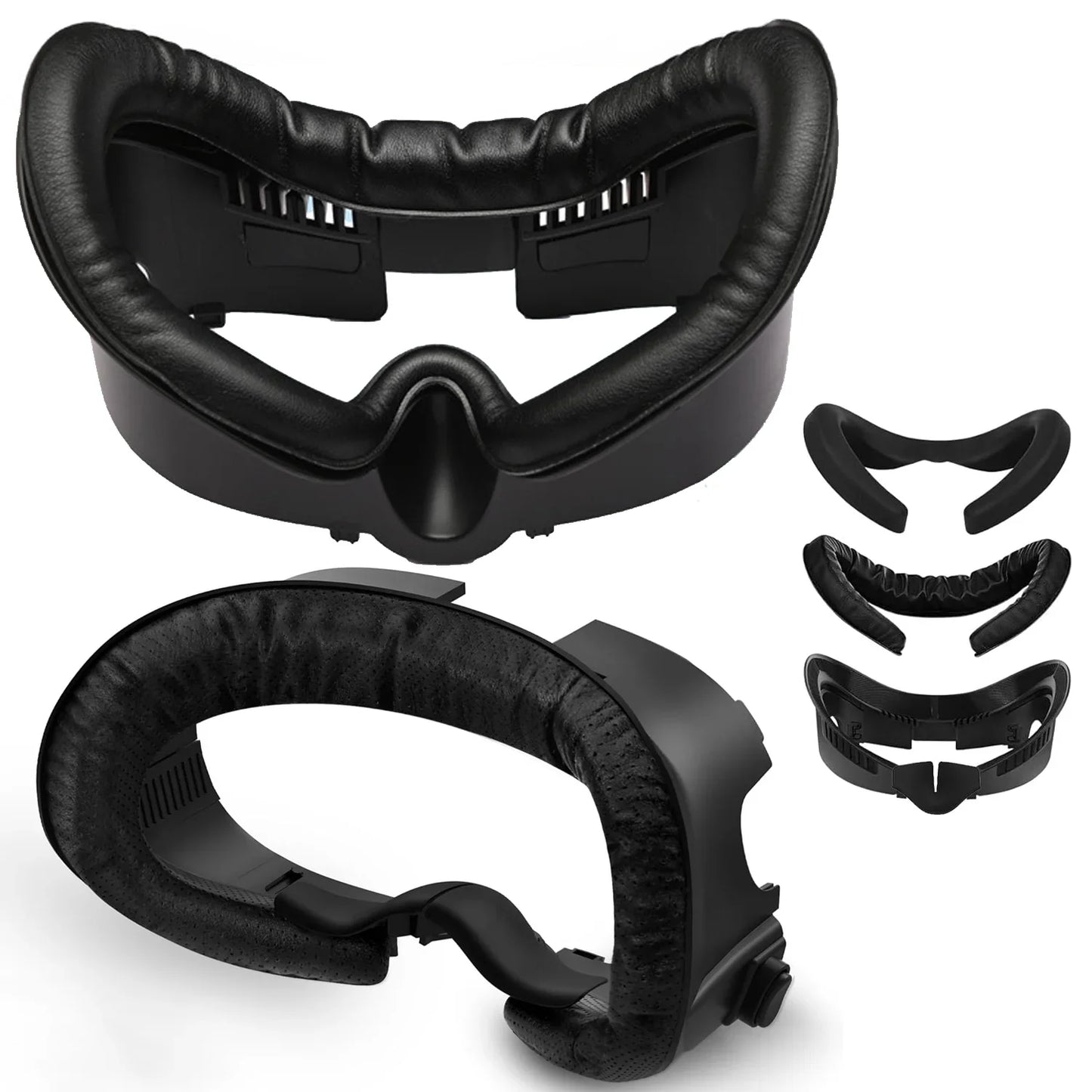 Facial Interface & Face Cover Pad for Meta Quest 3 - VR Accessories Compatible with Meta/Oculus Quest 3  One-Piece Anti-Light Leakage Soft Leather PU & Ice Sponge Face Cushion Pad for Quest 3