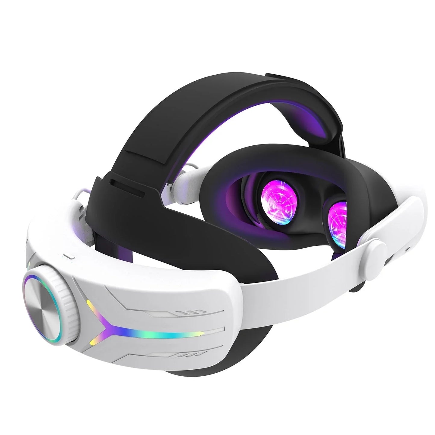 Head Strap Battery for Meta Quest 3S  12000mAh Replacement Rechargeable Headstrap for Oculus Quest  RGB Head Strap  Fast Charging Adjustable Battery Pack Headset Accessories Enhanced Comfort