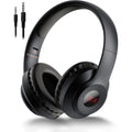 Wireless FM Radio Headphones with Bluetooth Built-in Microphone LED Display Rechargeable & Portable Headphones Soft Ear Muffs FM Headset Radio Receiver for Meeting Works Hiking Jogging