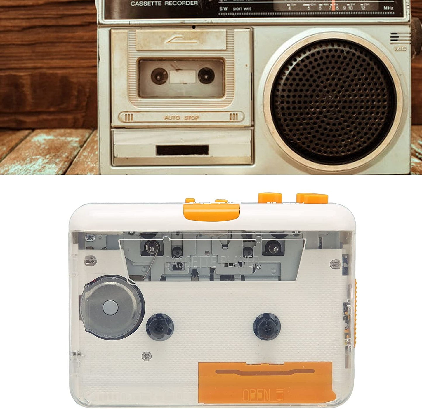 Cassette Player Walkmen MP3 Converter Portable Tape Player Drive USB Cassette to MP3 Converter with Earphone Volume Control Plug and Play Clear Sound Cassette for USB drive for CD for iPod