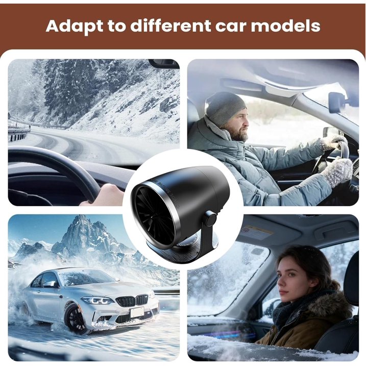Portable Car Heater, 2-in-1 Heating and Cooling Car Heater Fan, 100W 12V Car Heater and defroster That Plugs into Cigarette Lighter for Car, Car Defroster Windshield Heater (Black)