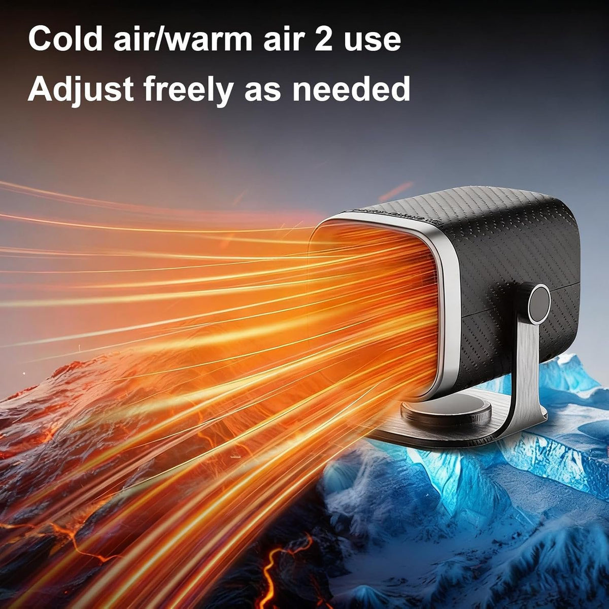 MUSICOZY Portable Car Heater Automotive Defogger – Electric Car Cooler Warmer | Quick Heat Air Blower, Vehicle Cabin Heater,Plug-In Deicer Machine For Drivers Trucks RVs SUVs Sedans Adventure Seekers