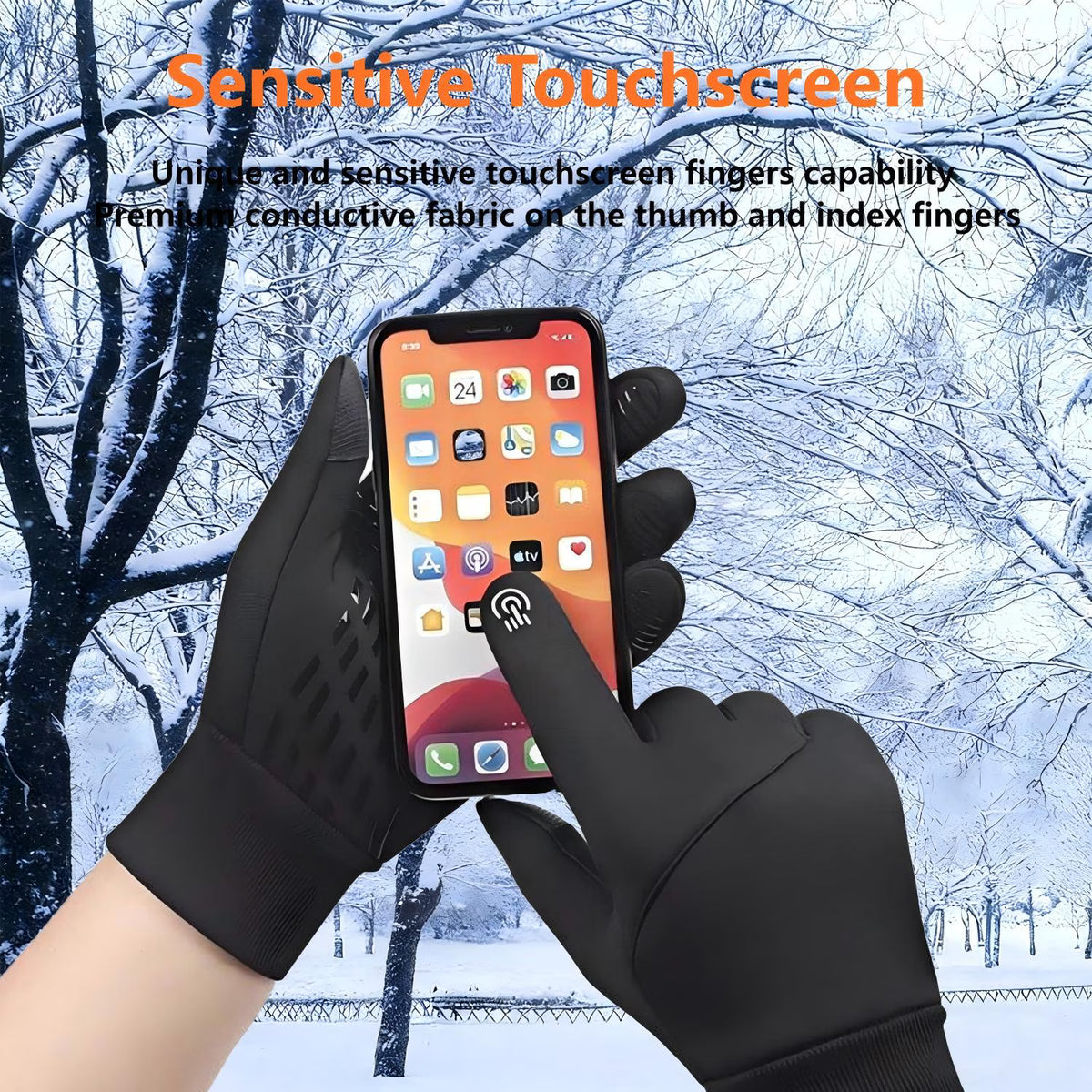 Heated Gloves for Men Women, Winter Electric USB Heated Gloves Mitten Hand Warmer Touchscreen Gloves Waterproof Touch Thermal Insulated Heated Gloves for Working Skiing Hiking Cycling