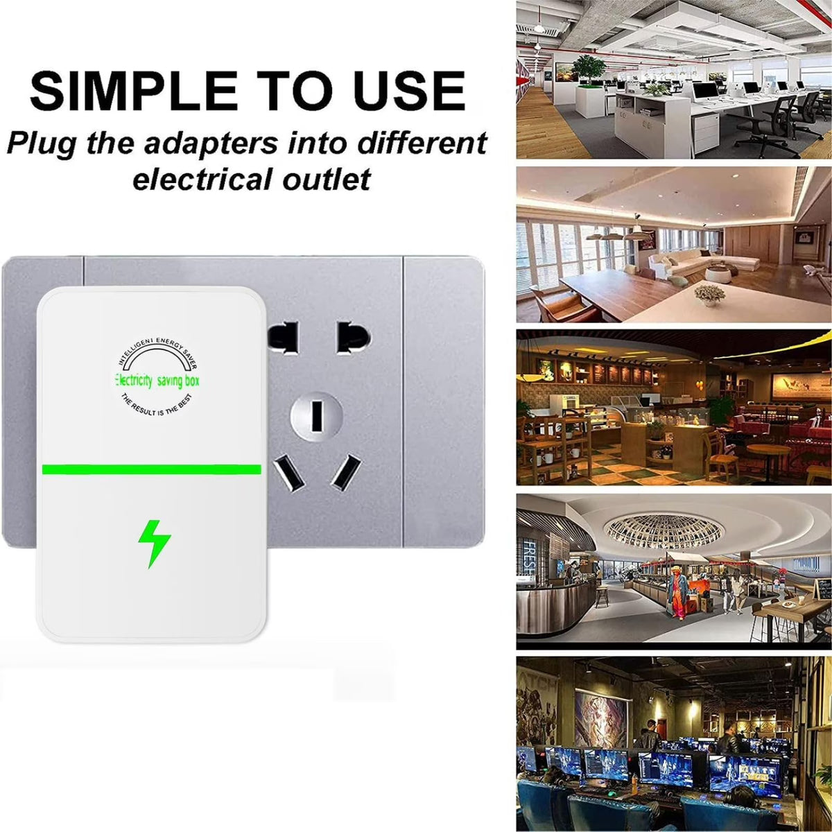 Power Saver Pro x,Electricity Saving Box,Energy Saving Device,High Efficiency Household Stable Voltage Device US Plug Reduces Energy Costs, Stabilize Voltage 4 Pack